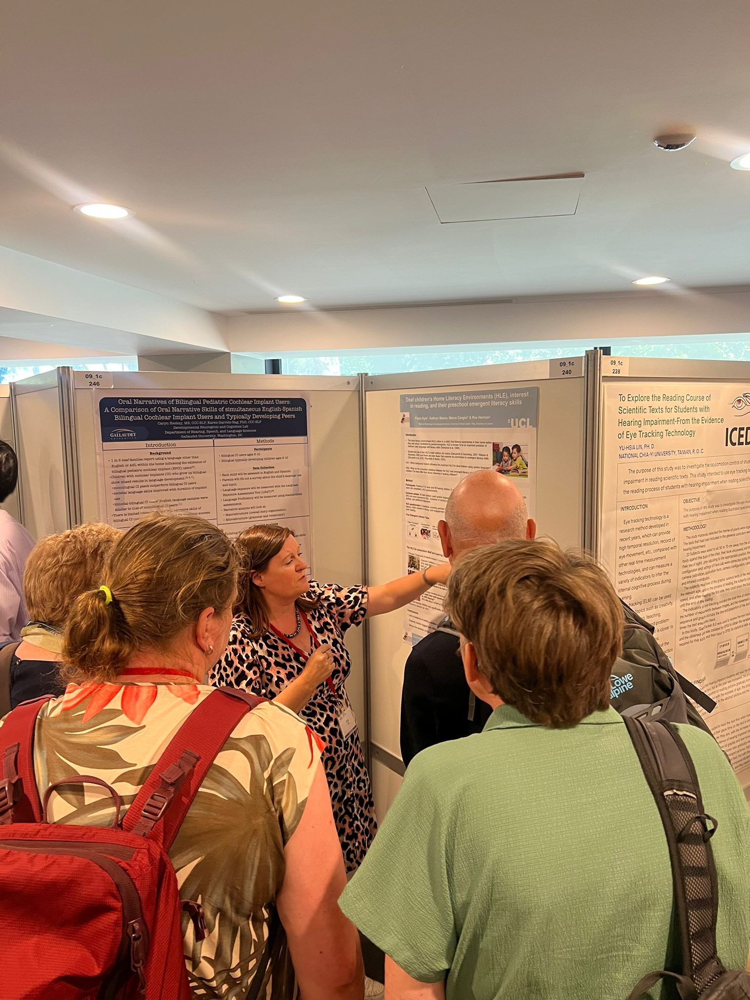 Dr Fiona Kyle with her ICED 2025 poster in Rome.